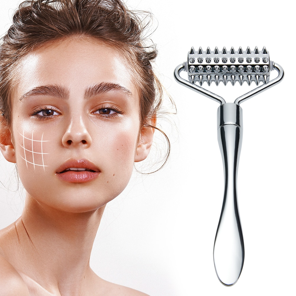 Stainless Steel Face Roller and Gua Sha Set