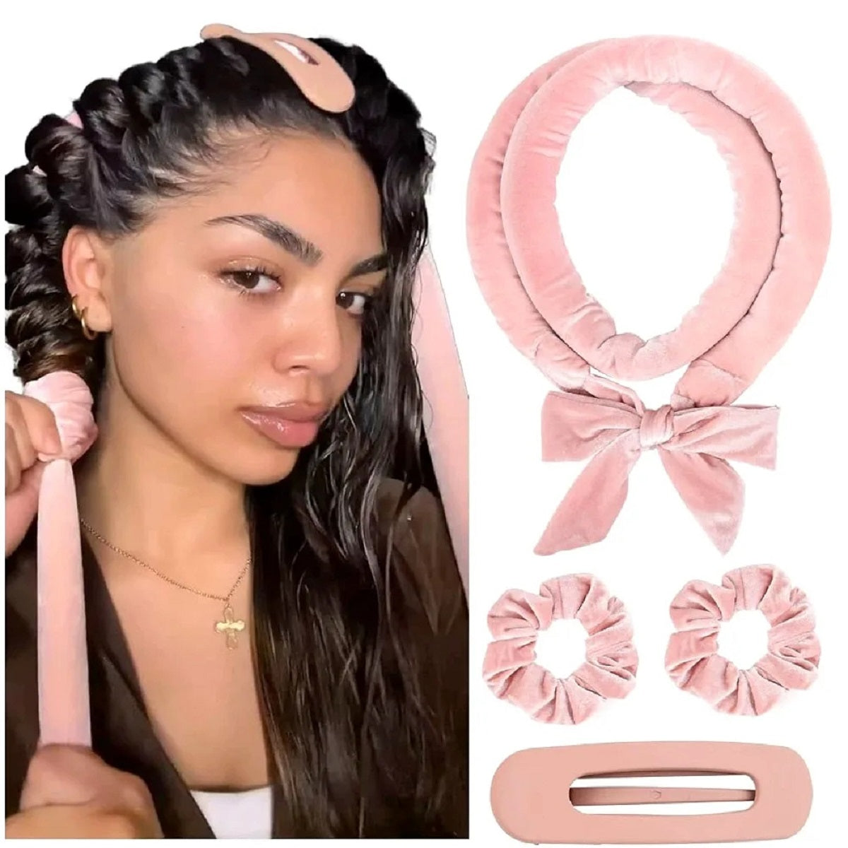 Heatless Curling Rod Headband for Overnight Soft Curls