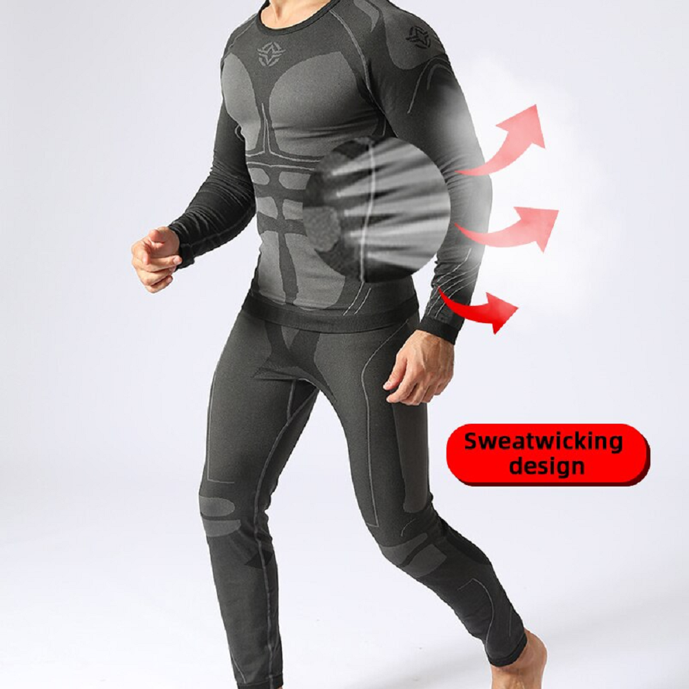 Men's Thermal Underwear Set with Fleece Lining