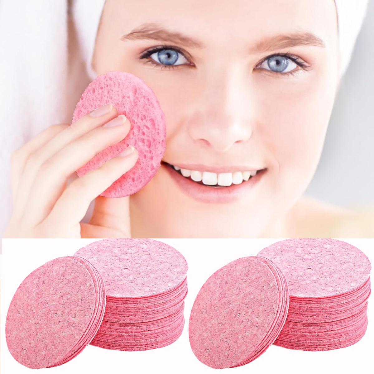 Reusable Exfoliating Facial Cleansing Sponge Flower Shape