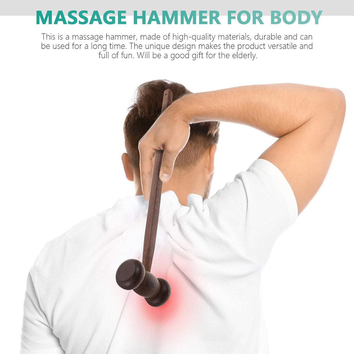 Wooden Massage Hammer with Interchangeable Heads