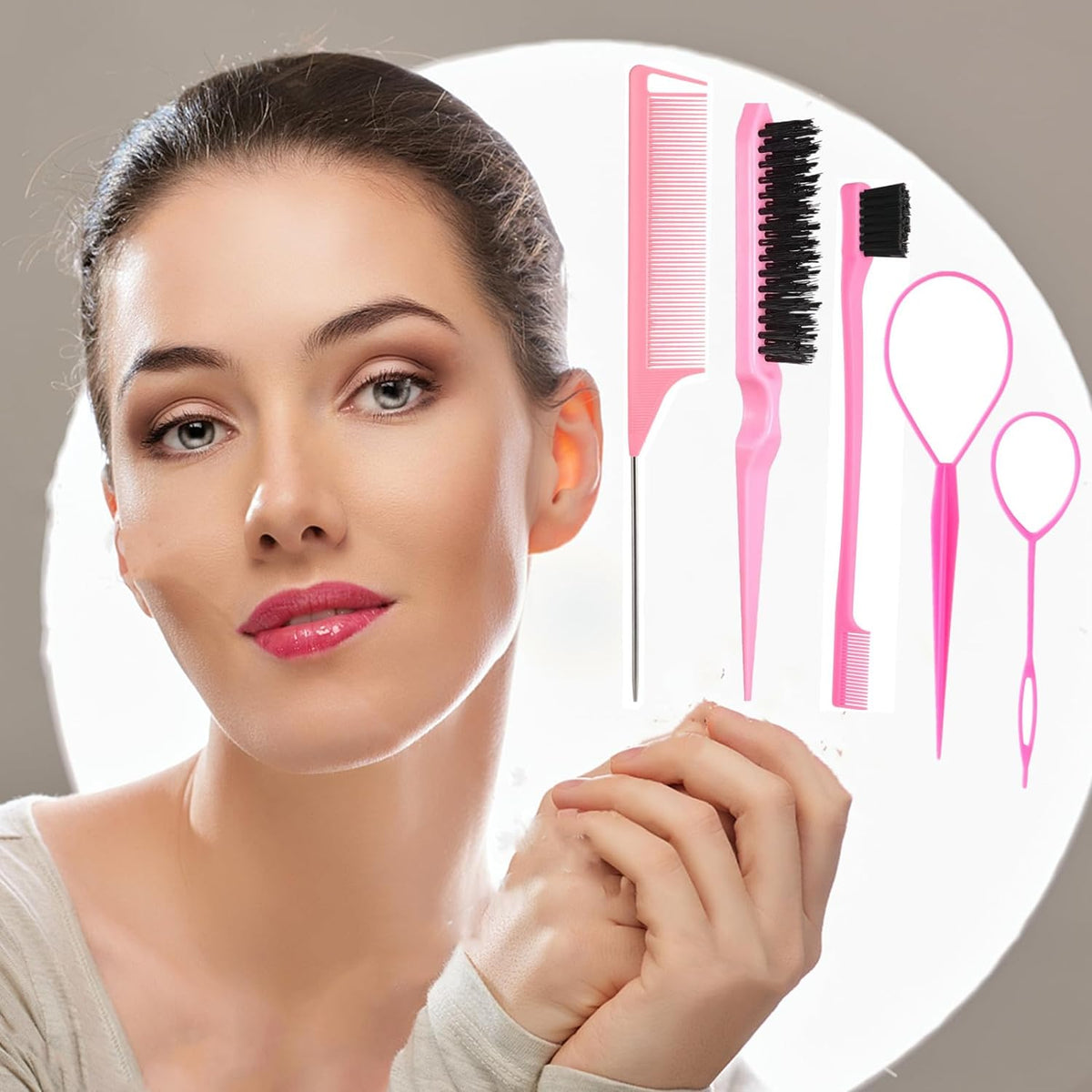 Air Cushion and Tail Comb Detangling Brush Set
