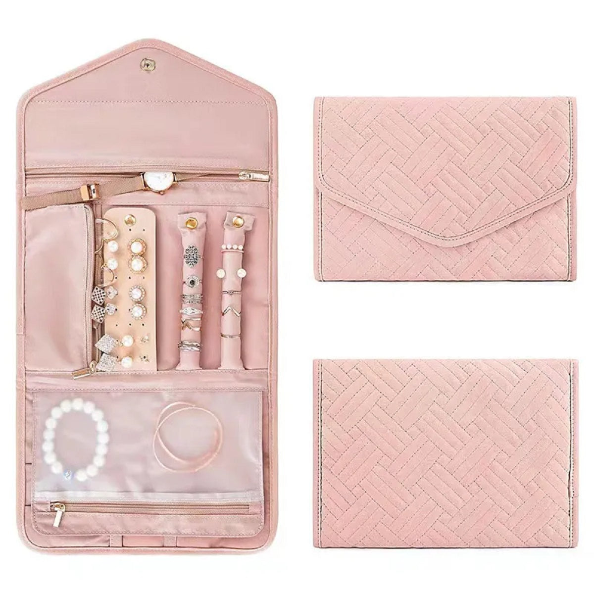 Travel Jewellery Organizer Case with Compartments