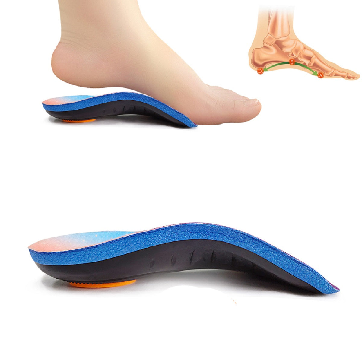 Cushioned Arch Support Insoles with EVA Comfort