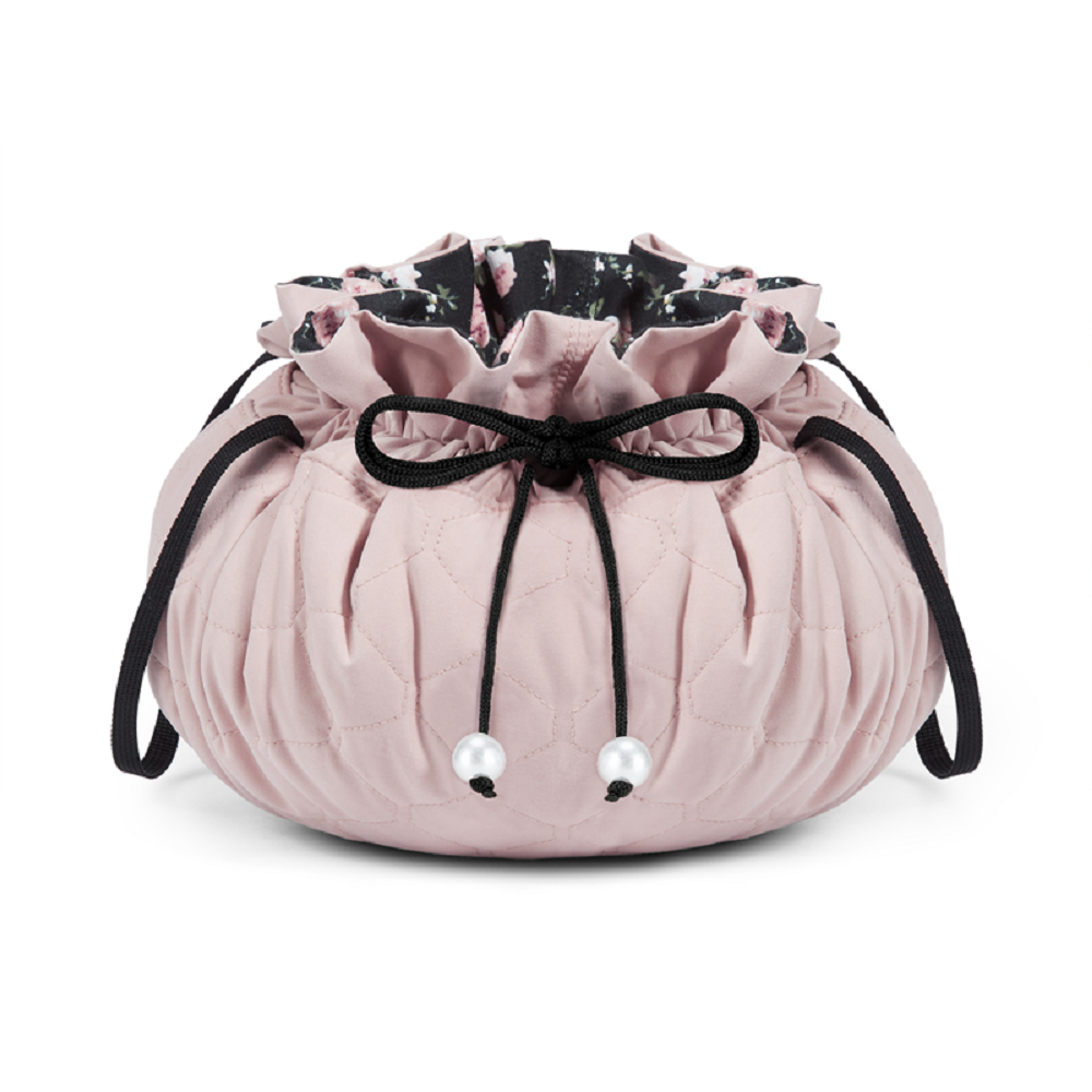 Drawstring Makeup Bag Organiser with Zip Pocket