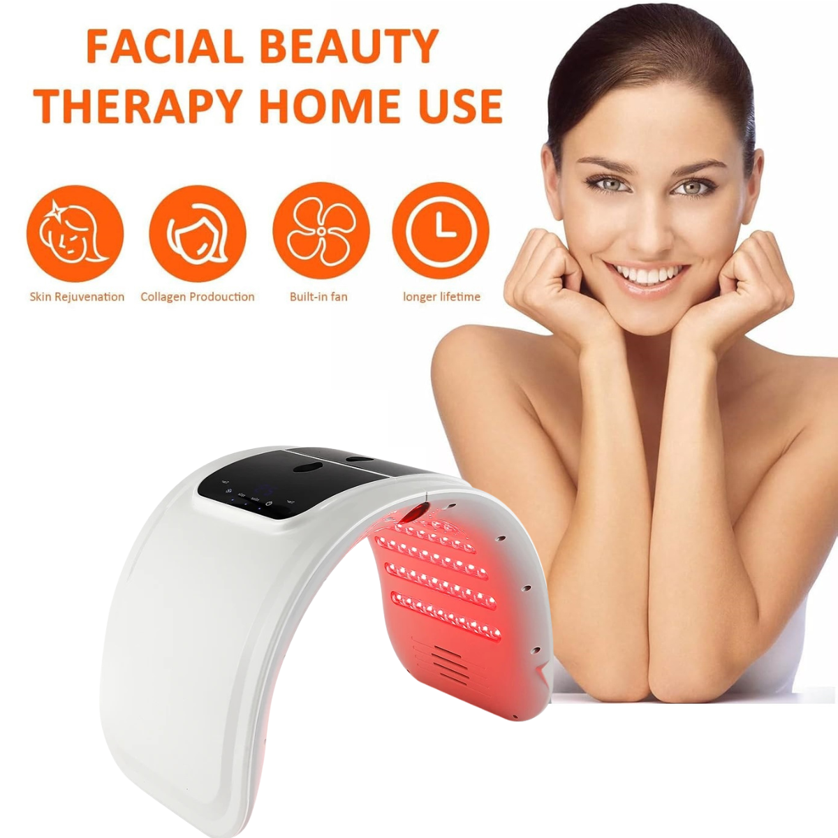 LED Facial Mask with 7 Colour Modes and Nano Mist