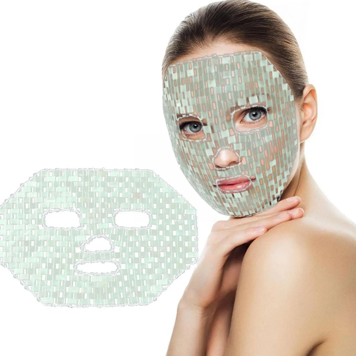 Natural Jade Stone Facial Mask for Cooling Relaxation