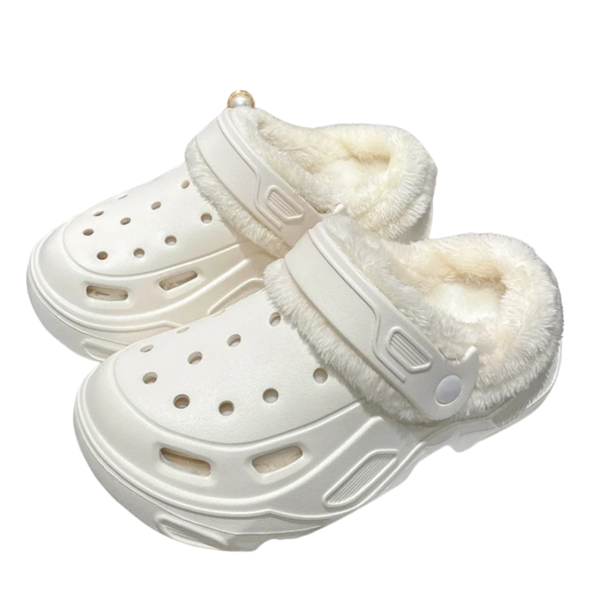 Women's Winter Fur-Lined Plush Clog Slippers