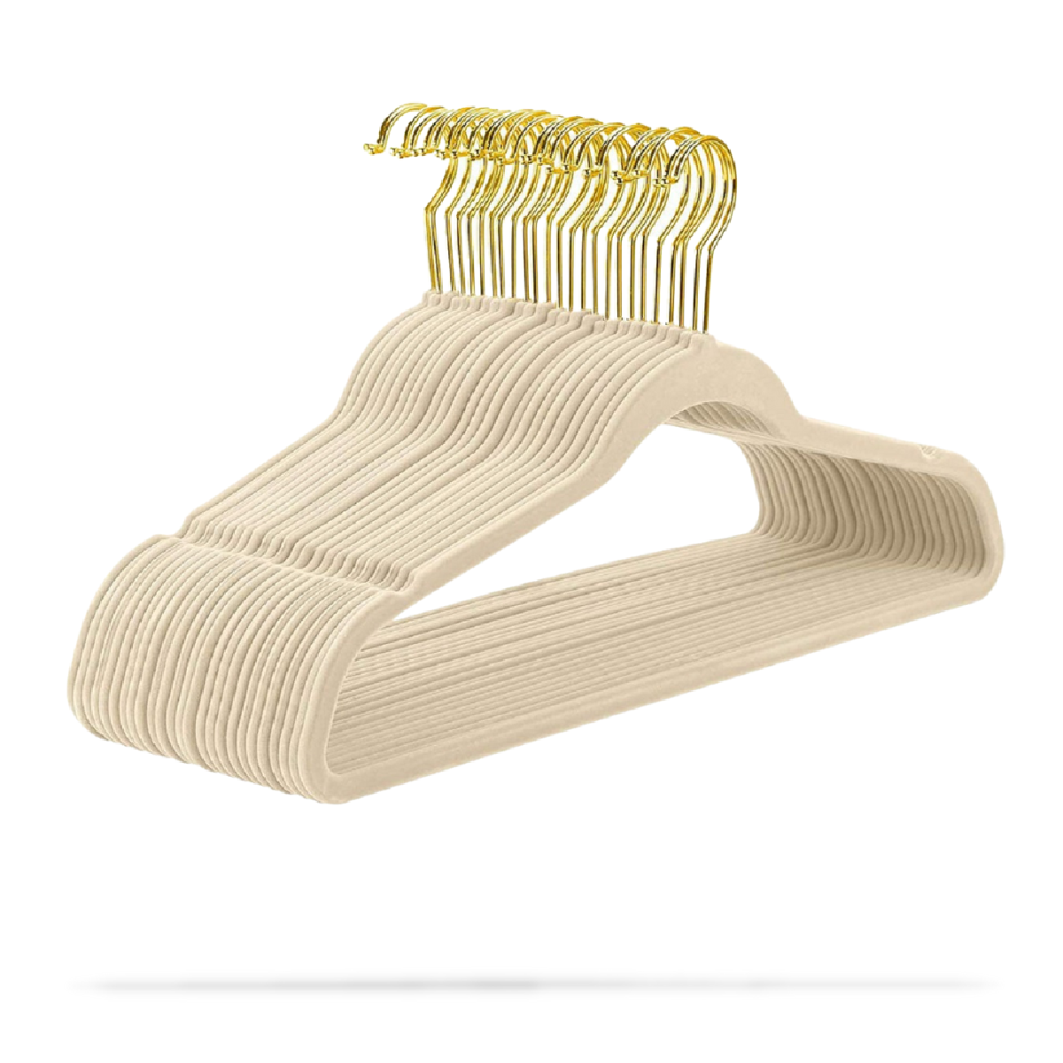 Velvet Non-Slip Clothes Hangers, Space-Saving Design