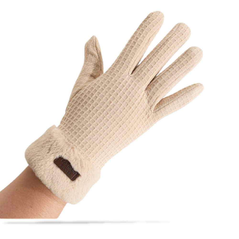 Women's Warm Velvet-Lined Touch Screen Gloves