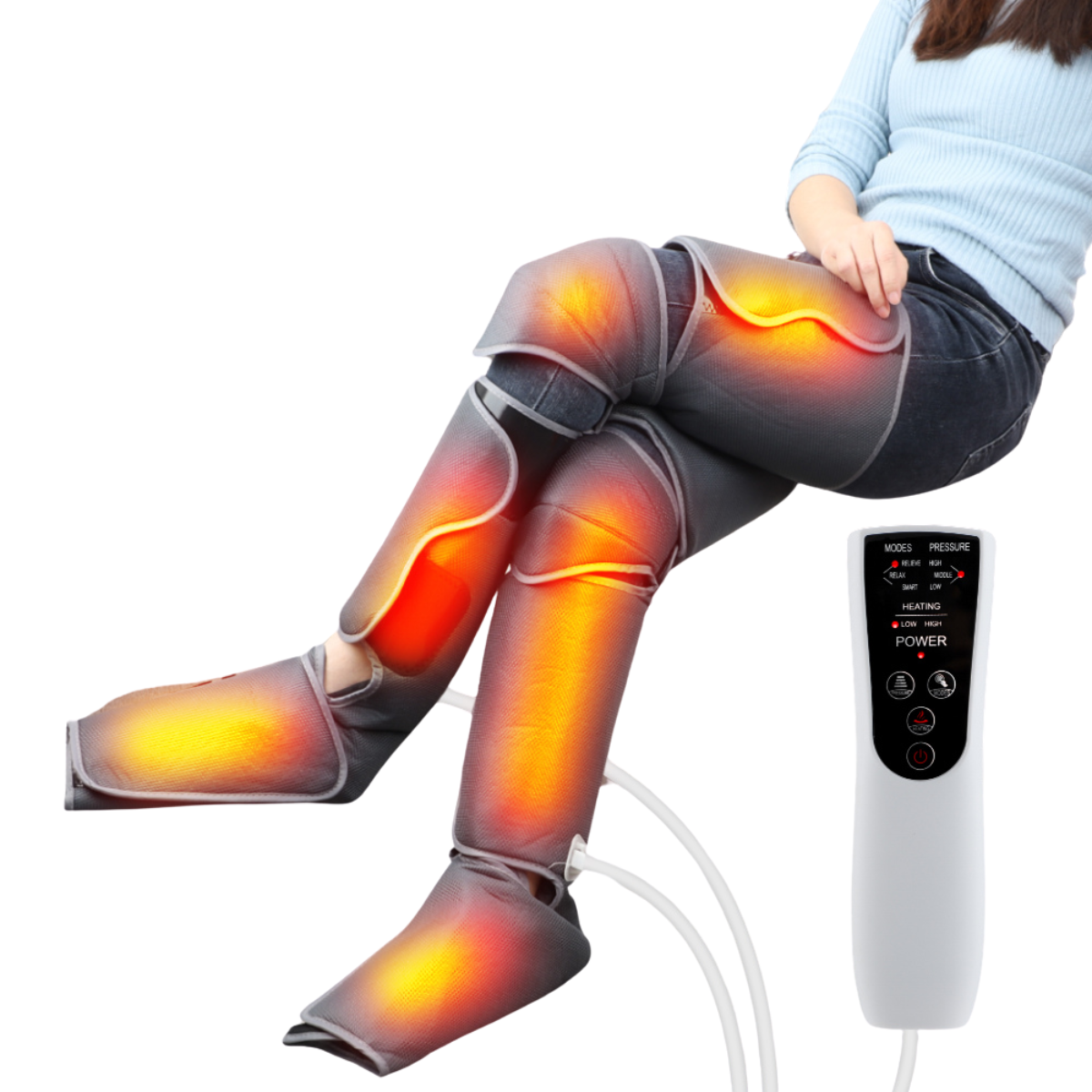 Heated Air Compression Foot and Leg Massager