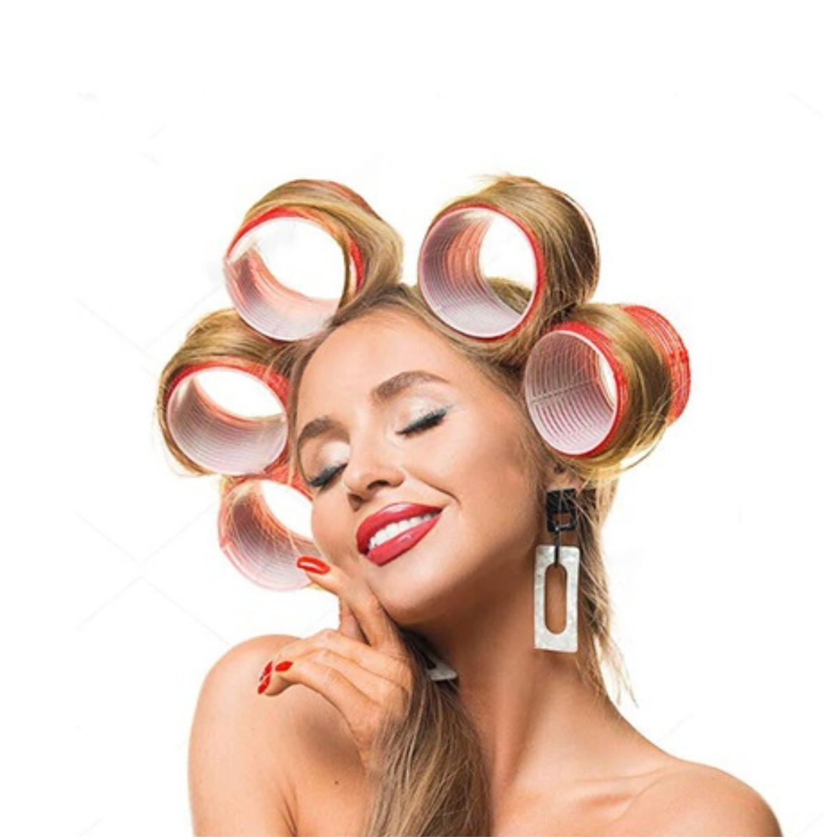 12-Piece Heatless Hair Rollers Set with Storage Bag