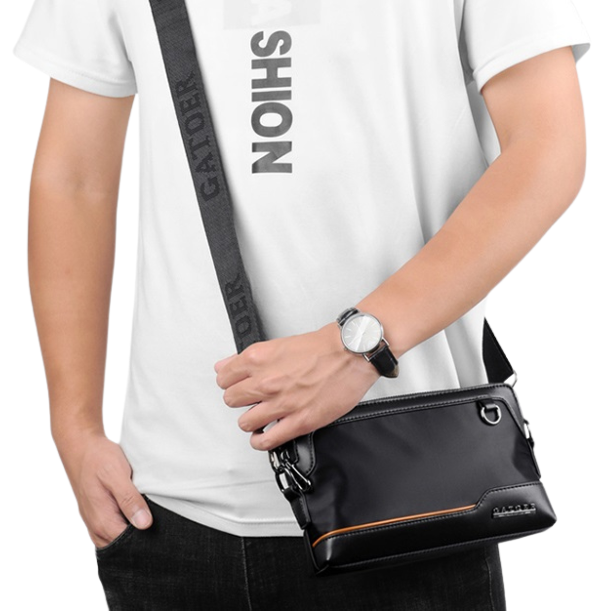 Waterproof Crossbody Messenger Bag with Anti-Theft Pockets