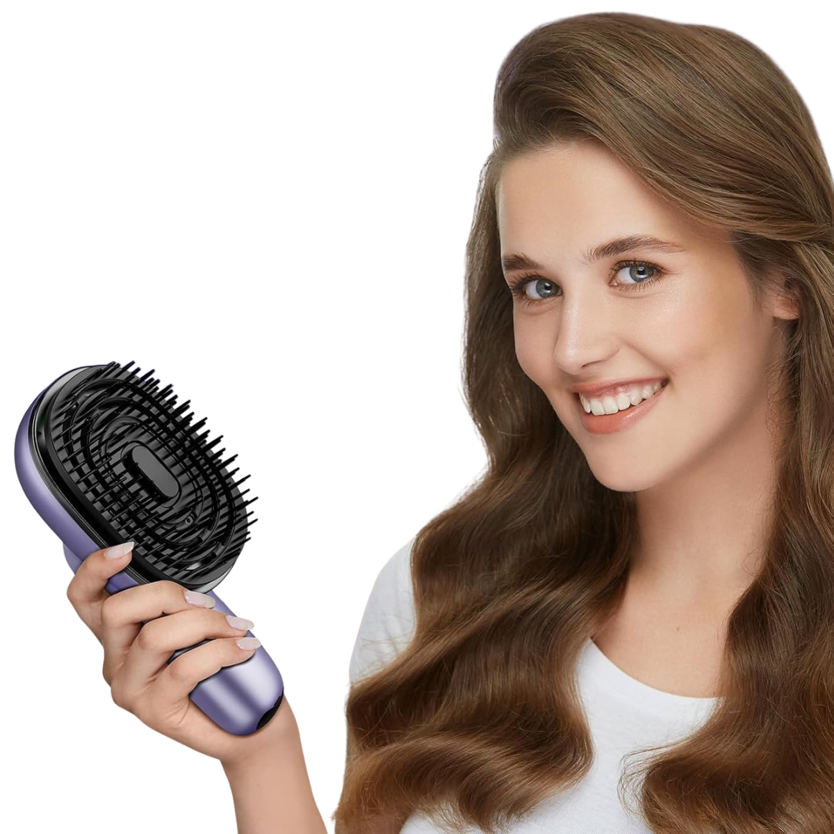 Vibrating Scalp Massage Brush with Oil Applicator