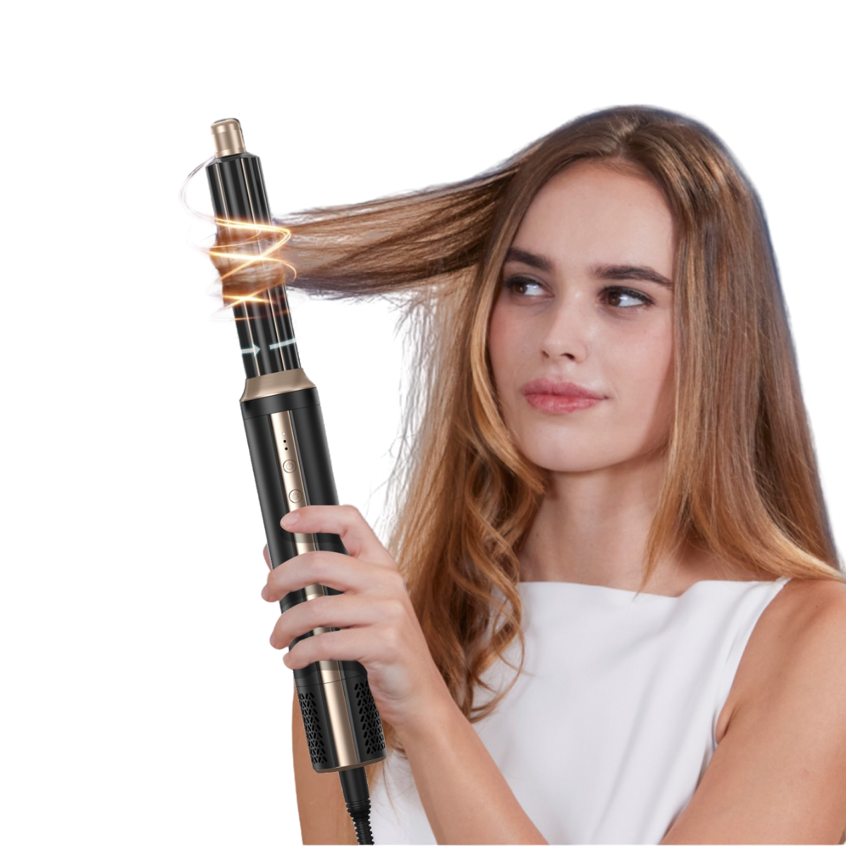 6-in-1 Hair Dryer Brush and Curling Wand Styling Set