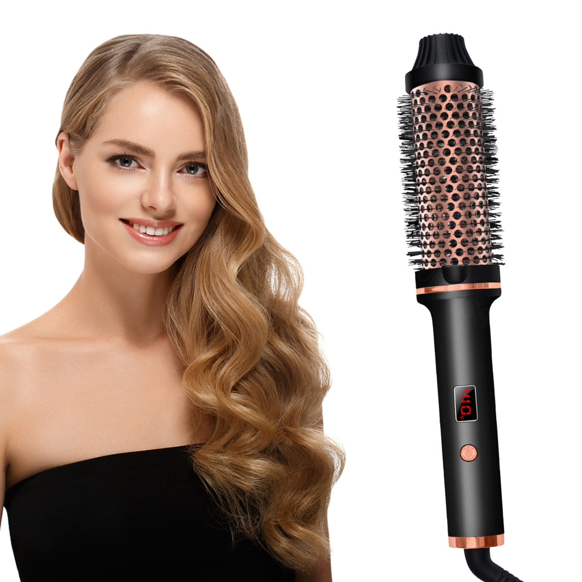 Ceramic Tourmaline Ionic Hot Brush and Round Brush Volumizer