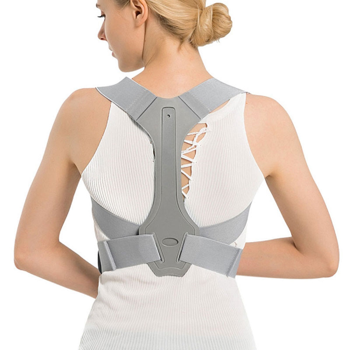 Adjustable Upper Back Support Brace, Lightweight Fabric
