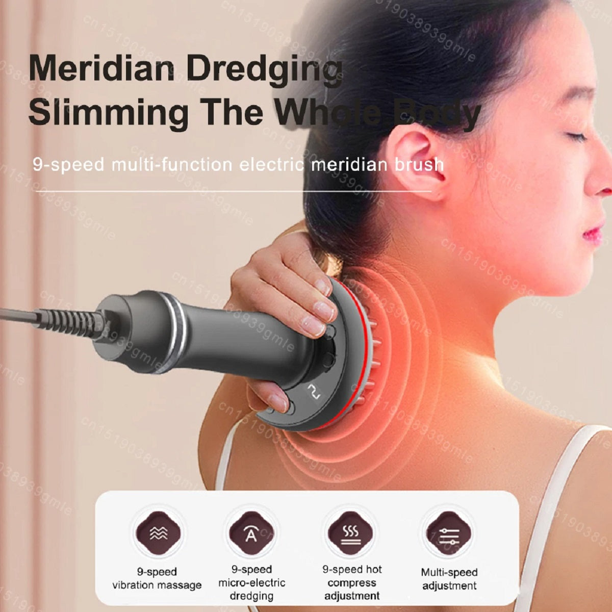 Electric Heated Body Massager with LED Light