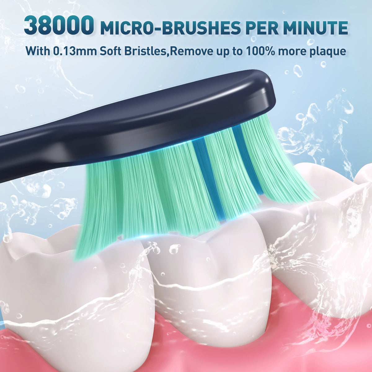 Rechargeable Sonic Electric Toothbrush with 10 Heads