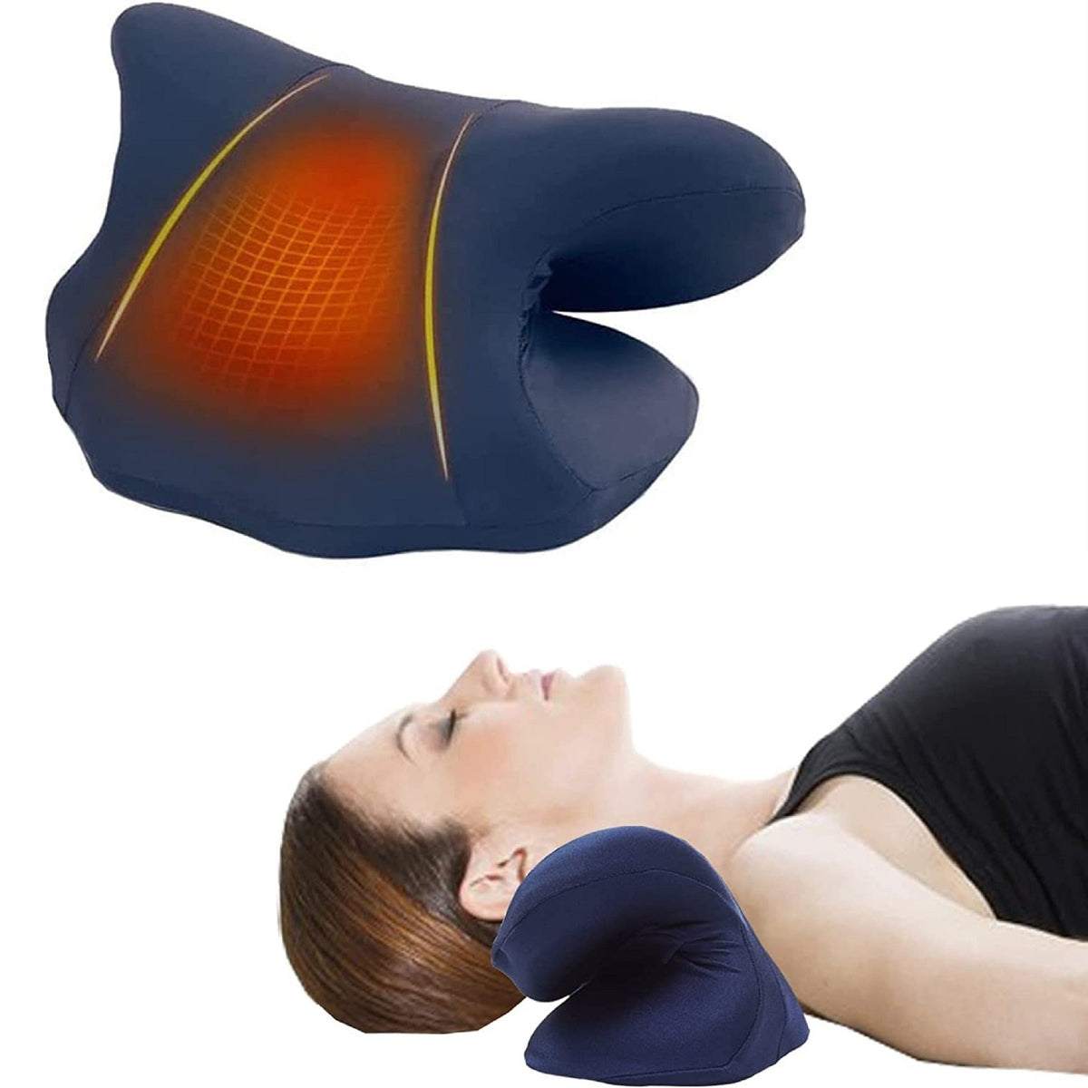 Heated Ergonomic Neck Rest Pillow with USB Warmth
