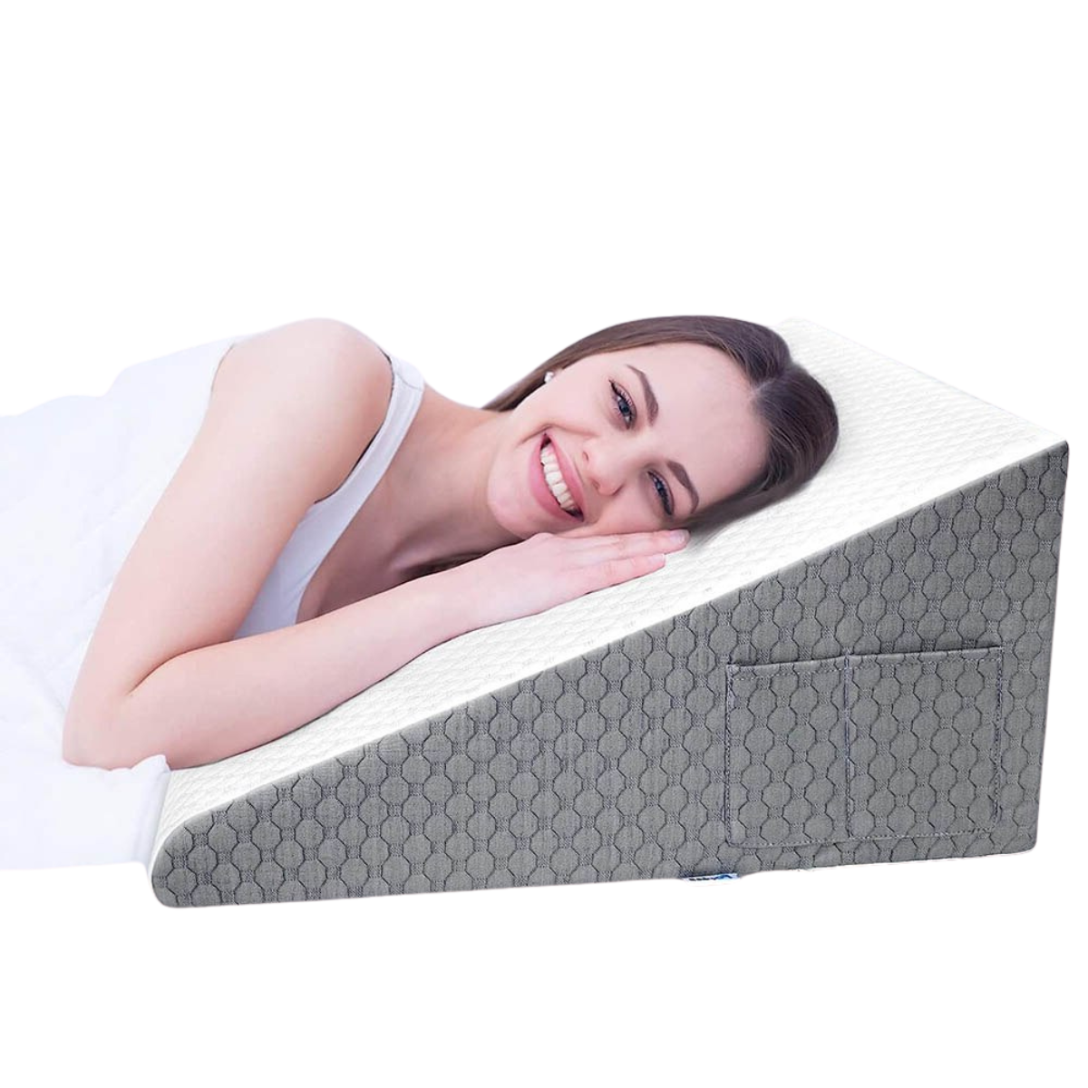 Memory Foam Bed Wedge Pillow for Comfortable Sleeping