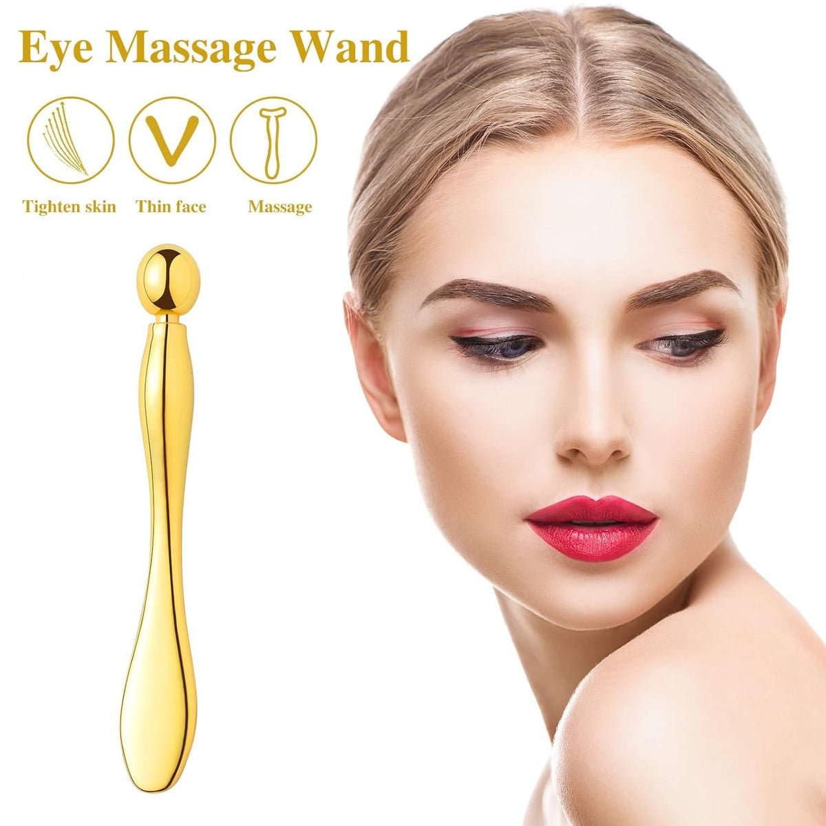 Metal Face and Eye Massage Cream Applicator Tool
