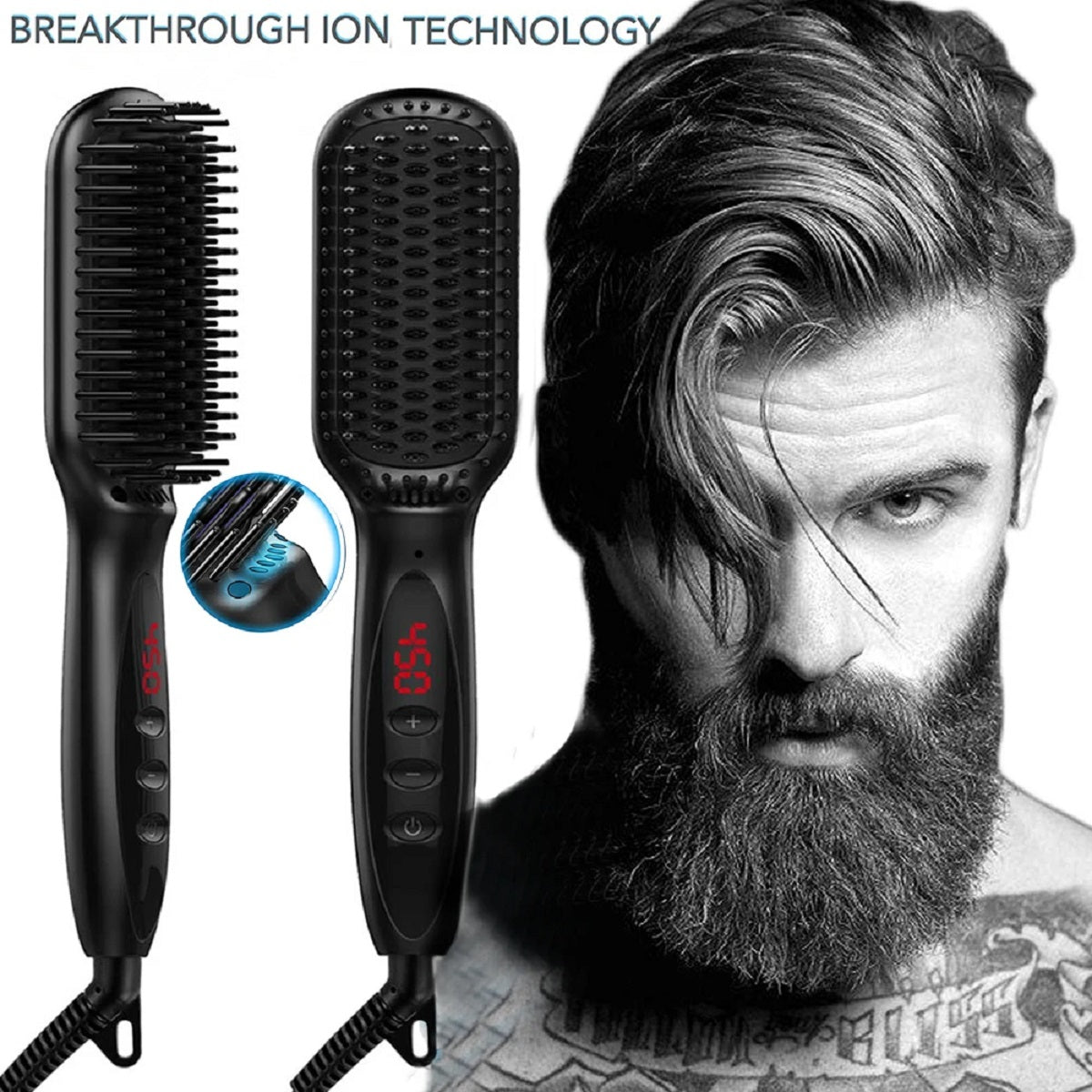 Heating Comb Hair Straightener Bread Brush