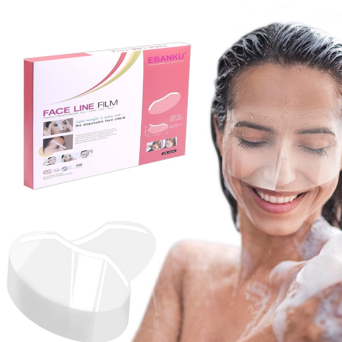 Disposable Shower Face Shield Visors for Brow Aftercare
