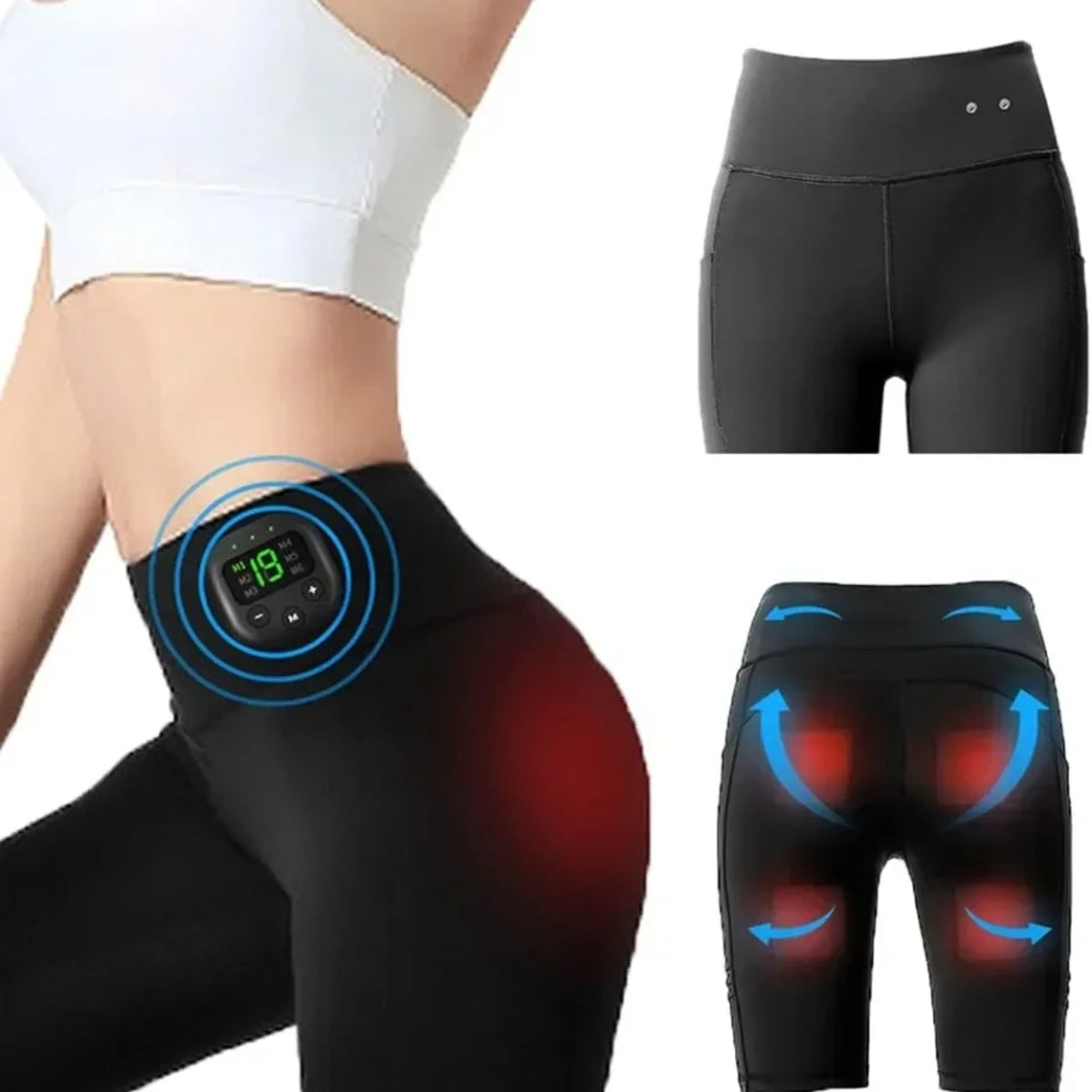 High Waist Toning Yoga Shorts with Adjustable Modes