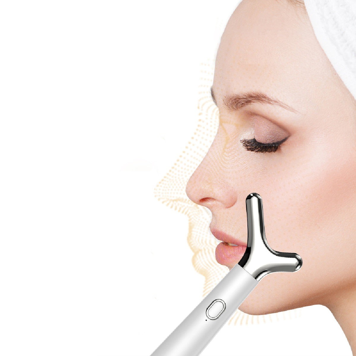 Handheld Y-Shaped Facial Massager with Vibration Modes