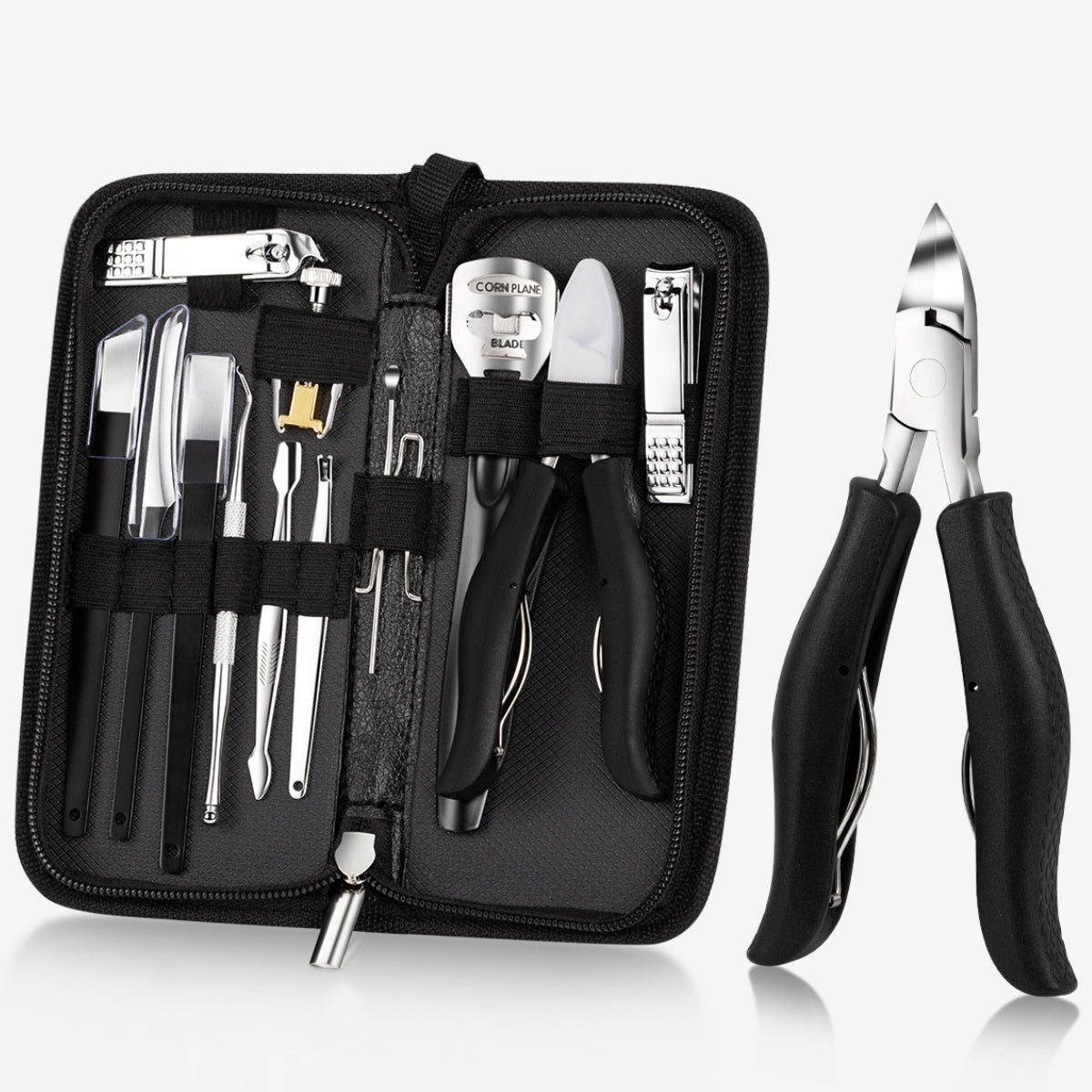 Pedicure Toe Nail Clippers and Grooming Tool Set