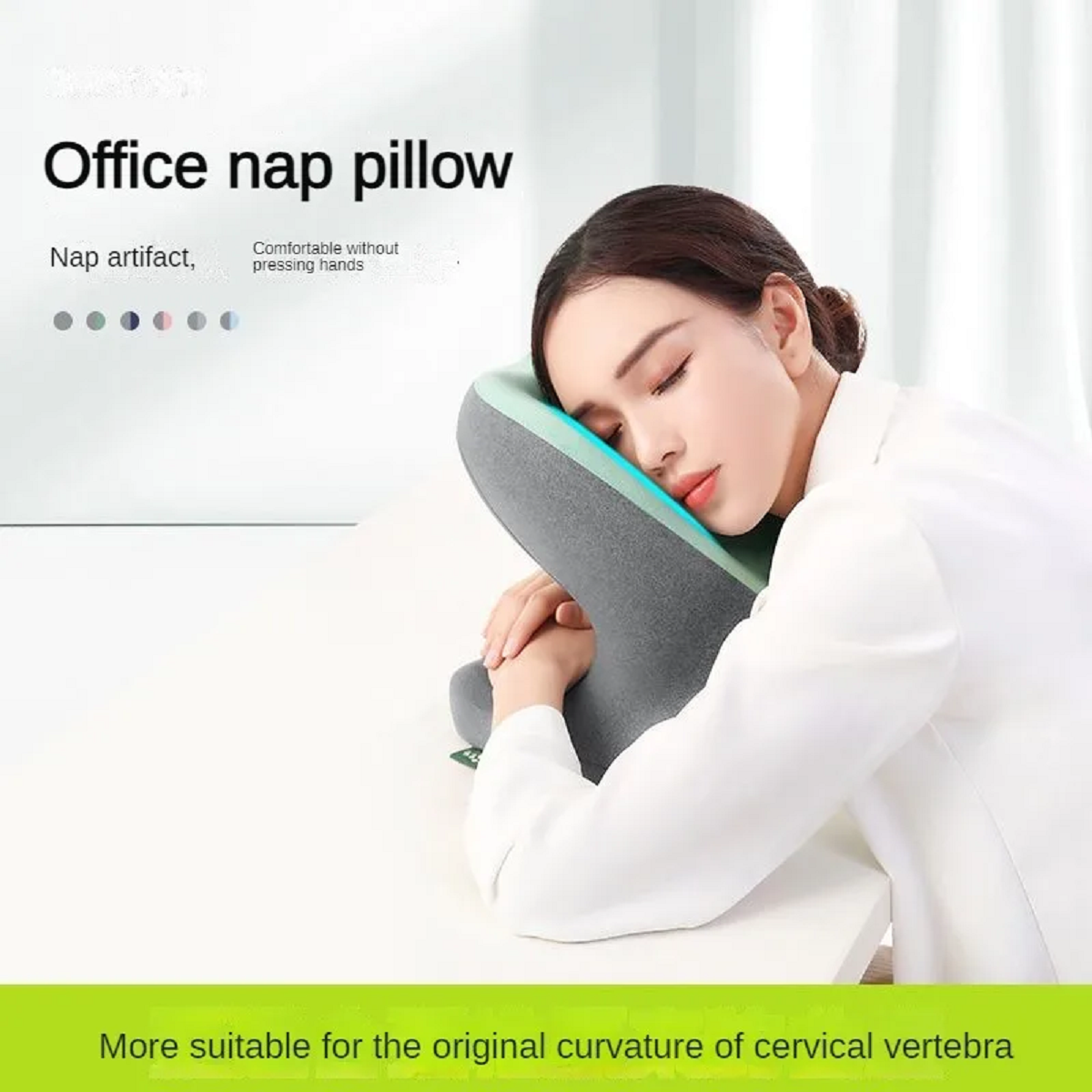 Memory Foam Nap Pillow with Neck Support for Office
