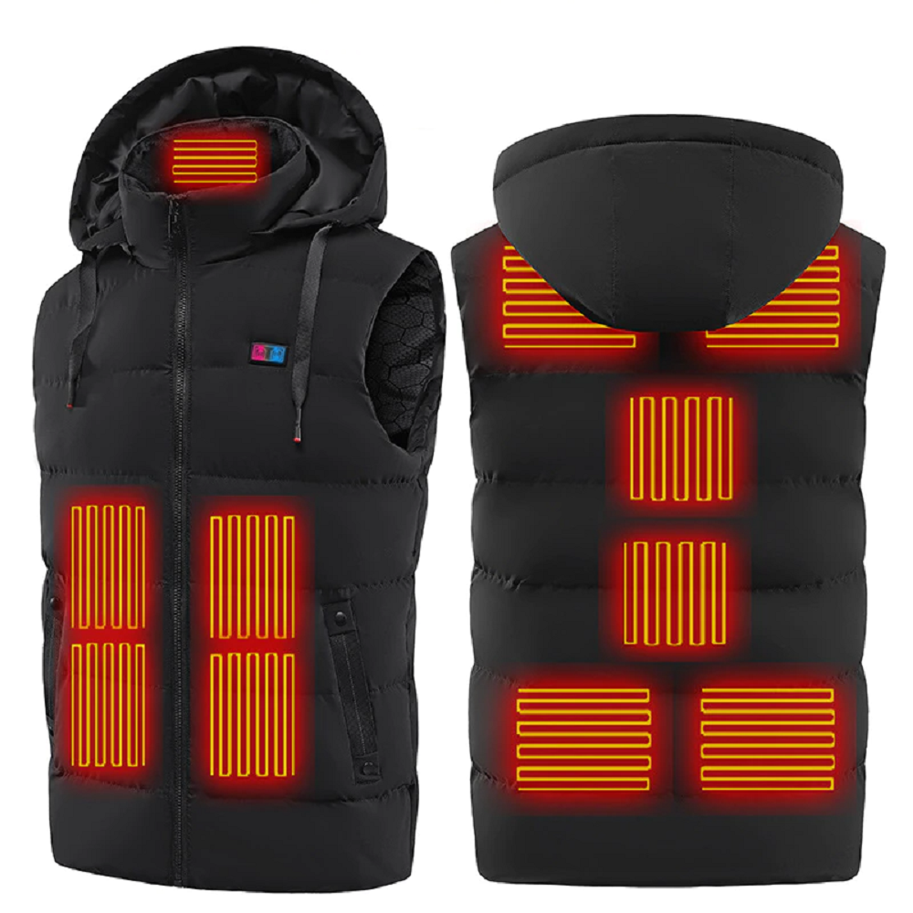 Heated Hooded Jacket with 11 Warming Zones Unisex