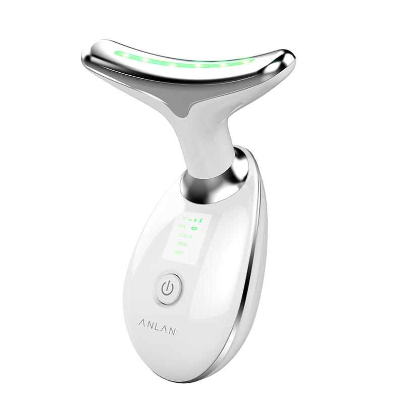 LED Light Neck and Face Massager with Vibration