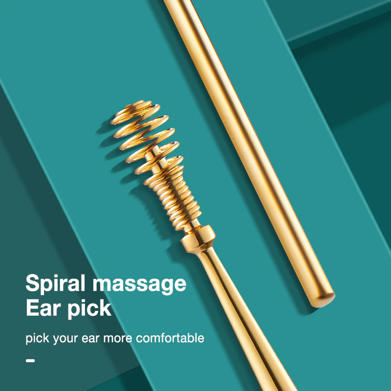 Stainless Steel Ear Wax Removal Tool Flexible Spring Tip