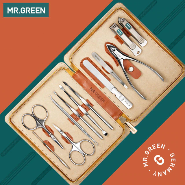 Stainless Steel Nail Clipper Grooming Set with Case