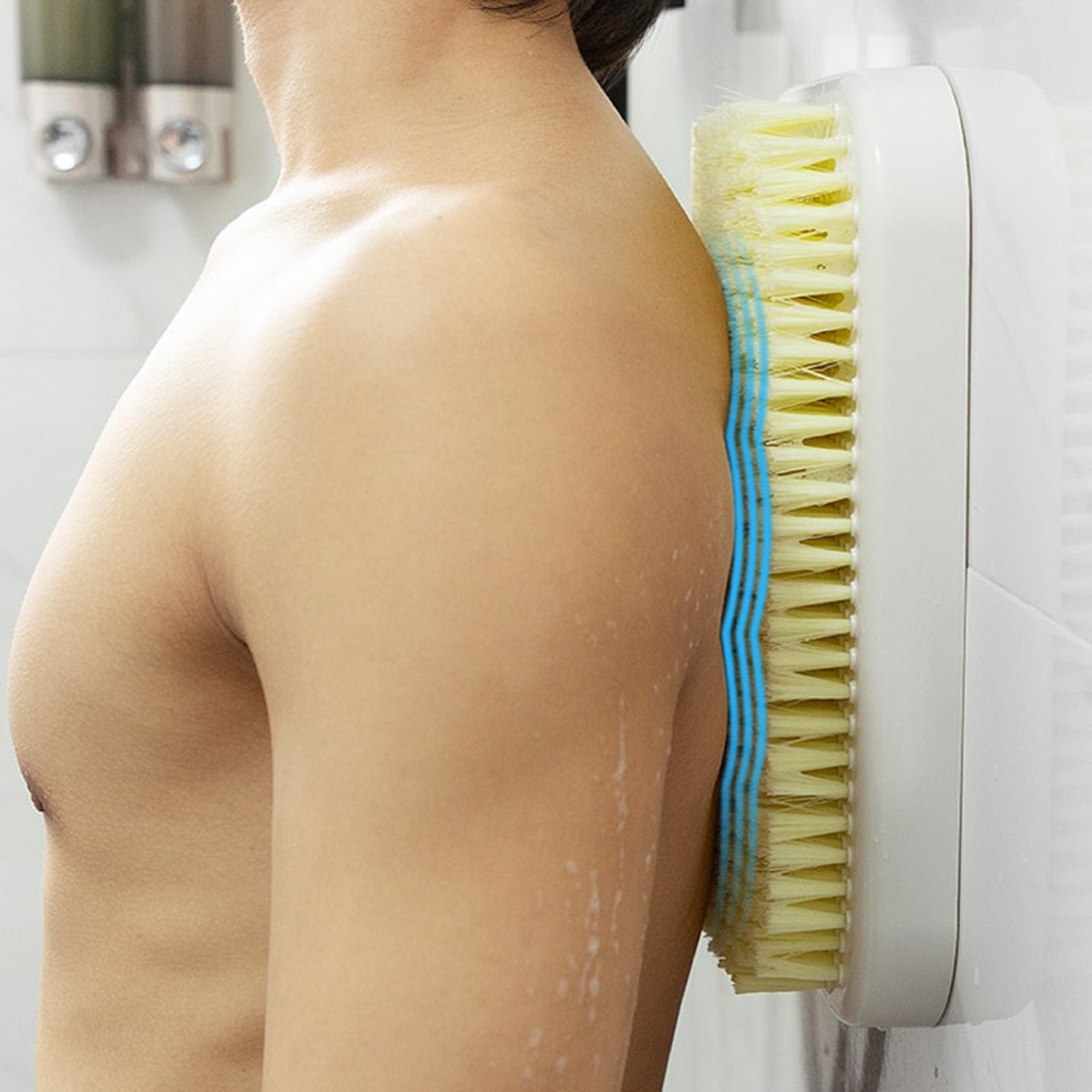 Wall-Mounted Exfoliating Back Brush for the Shower