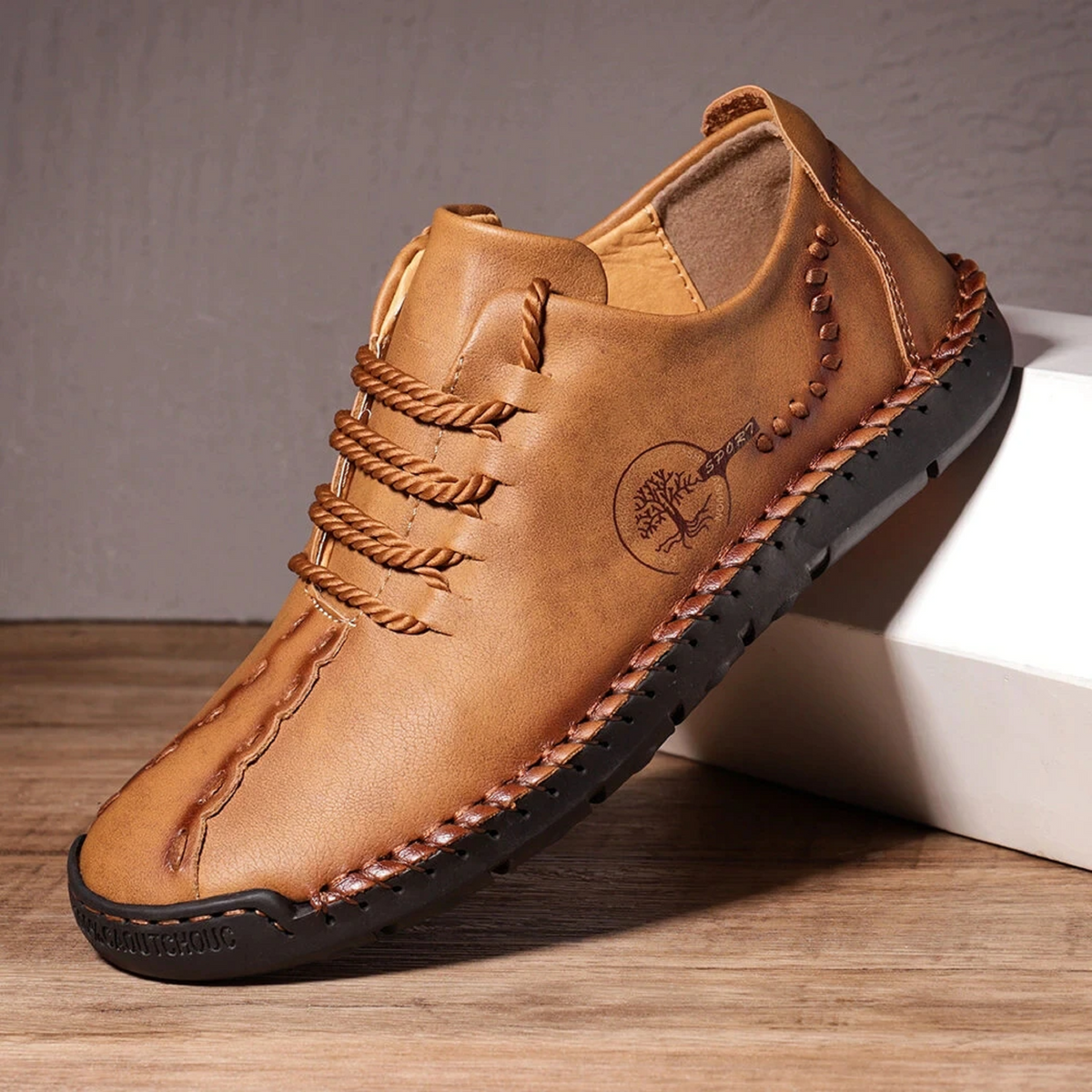Men's Handmade Leather Casual Sneakers