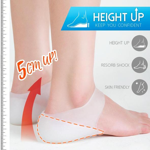 Concealed Height-Increase Shoe Insoles With Cushioning