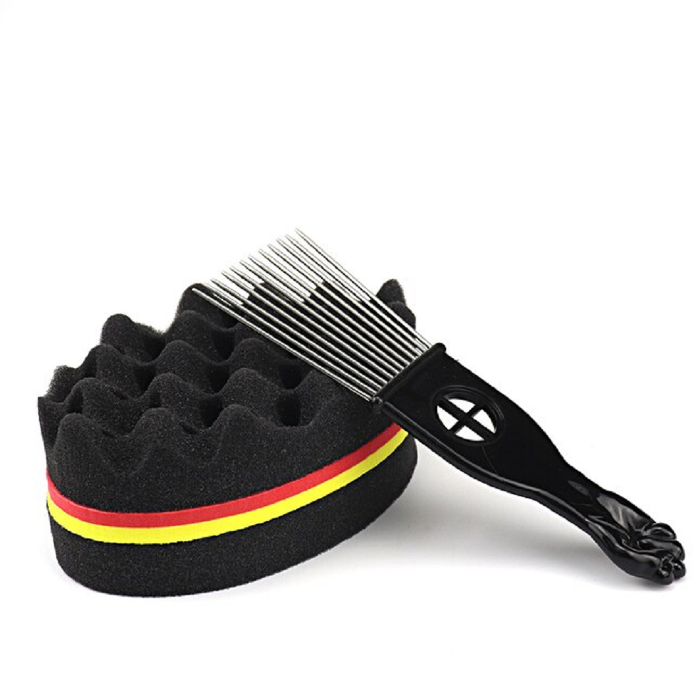 Double-sided twisted hairbrush sponge