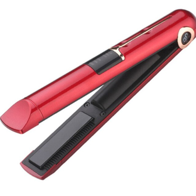 Cordless portable hair straightener