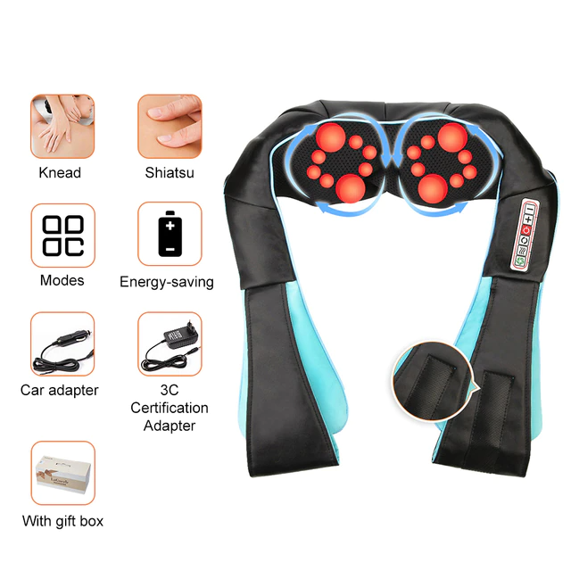 Heated Shiatsu Neck and Body Massage Shawl