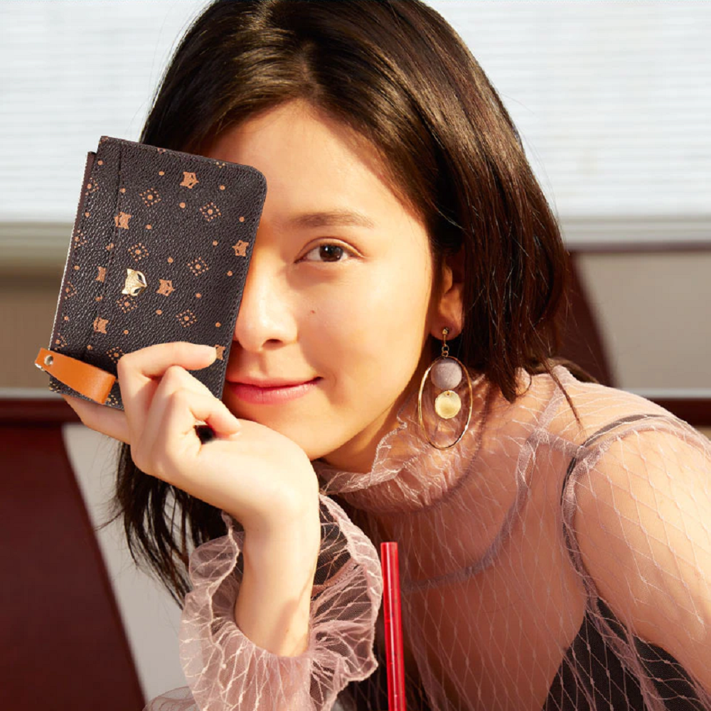 Faux leather small wallets for women