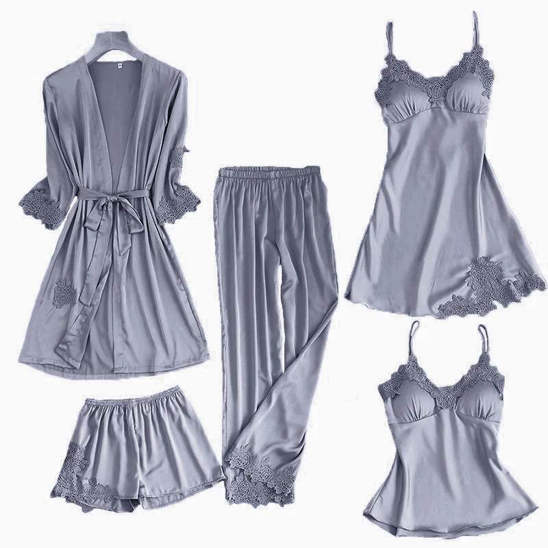 Women's silk satin pajama set