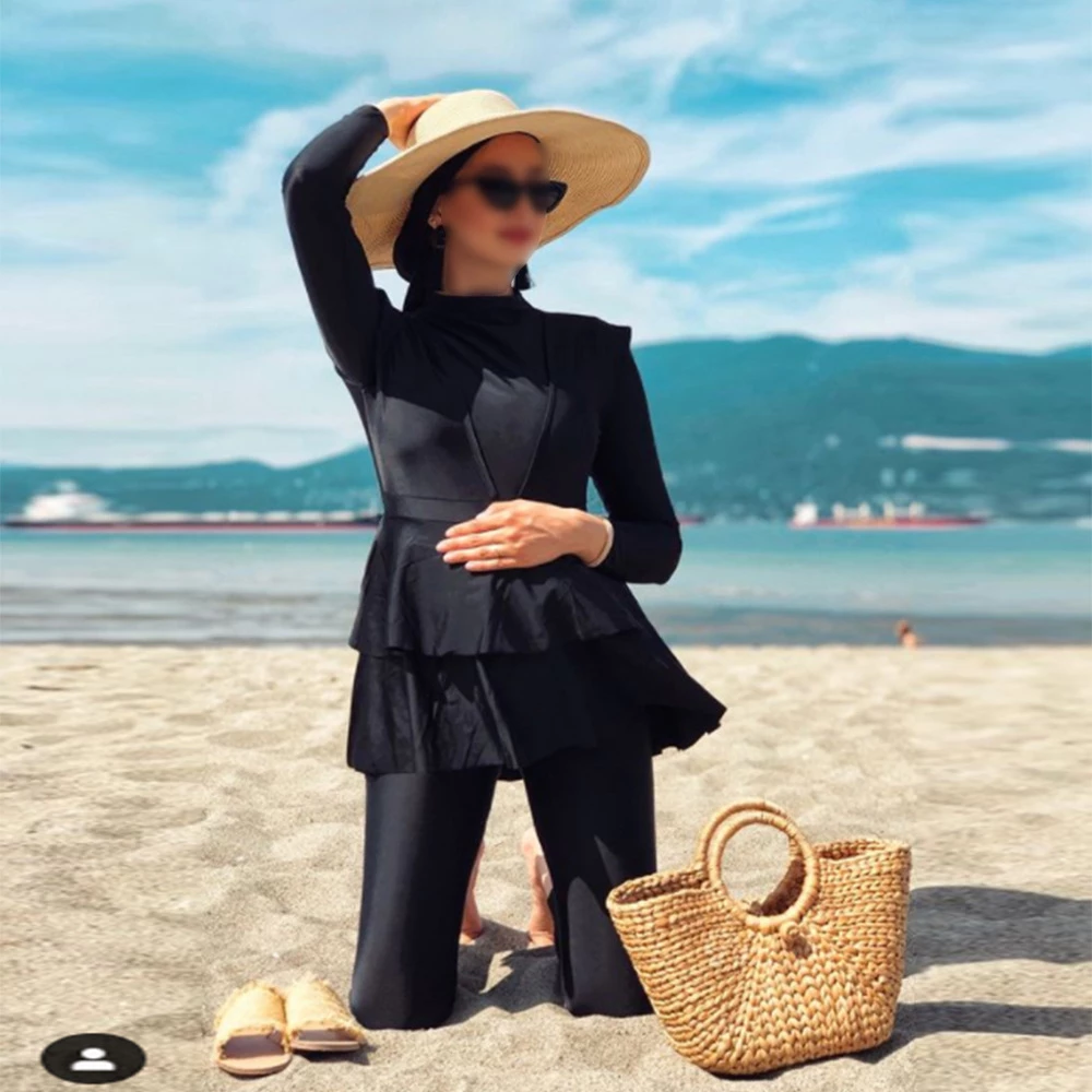 Women's muslim swimsuit full coverage swimwear