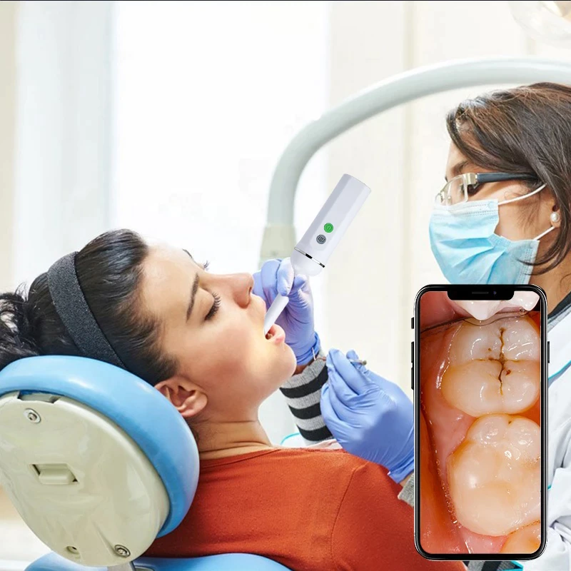 Dental camera monitor WiFi tooth intra oral endoscope with LED Light