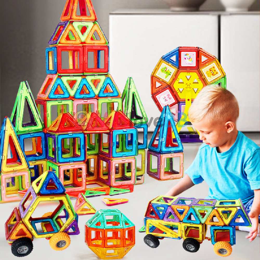 Magnetic Tiles Building Blocks Construction Set for Kids