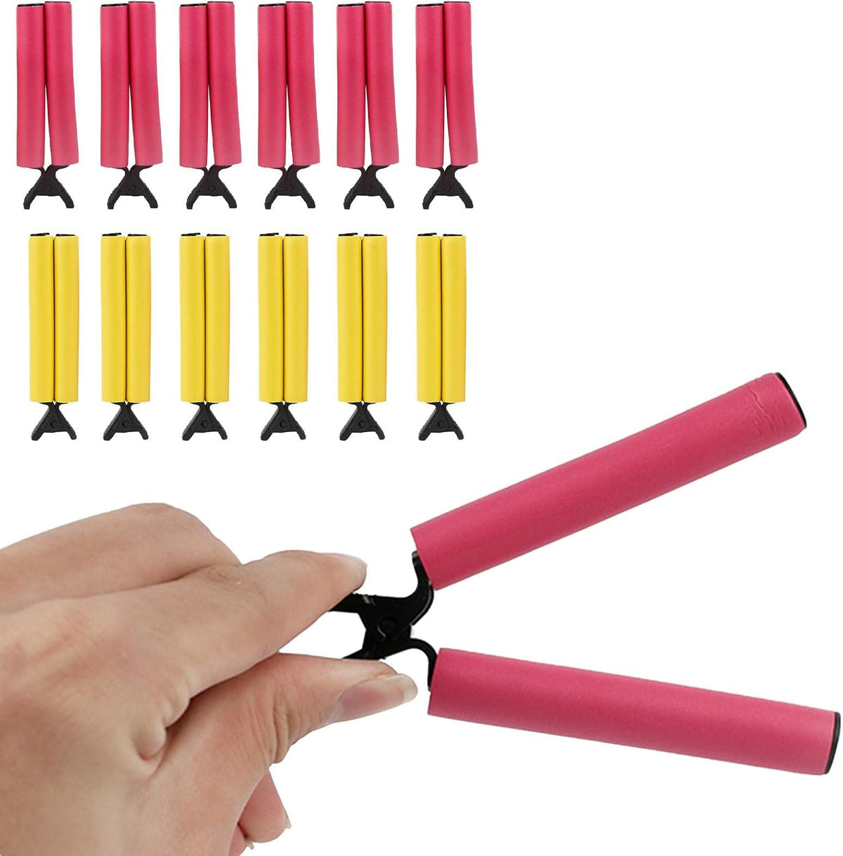 12Pcs/bag New Style Perm Heat Insulation Clip Curly Hair Styling Tool