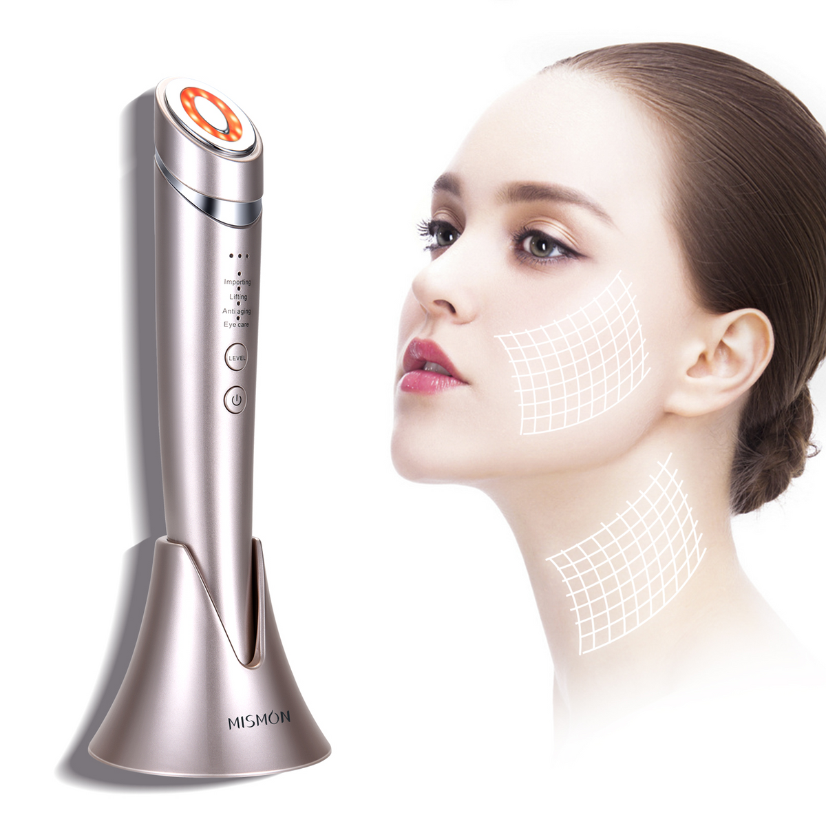 Multifunction Facial Device with LED and Vibration