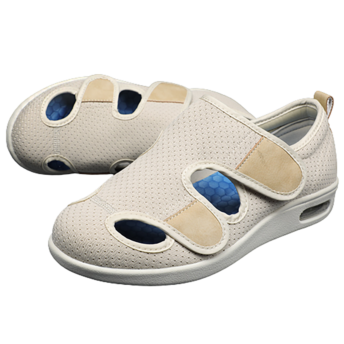 Wide-Fit Adjustable Cushioned Sandals with Insoles